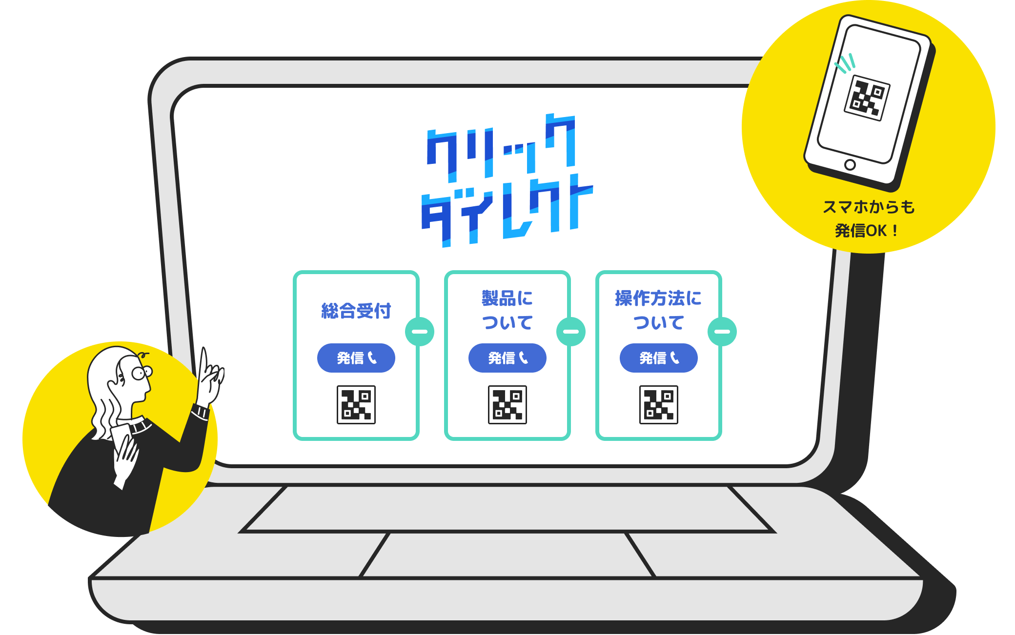 スマホからも発信OK！